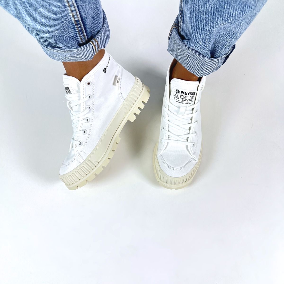 Palladium  PALLASHOCK ORGANIC 2 - Blanc Écru