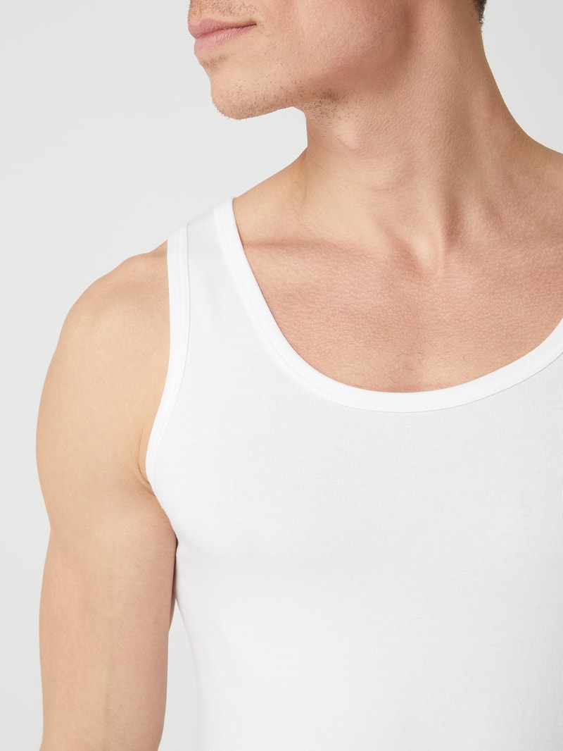 Tanktop mit Stretch-Anteil im 2er-Pack in weiß