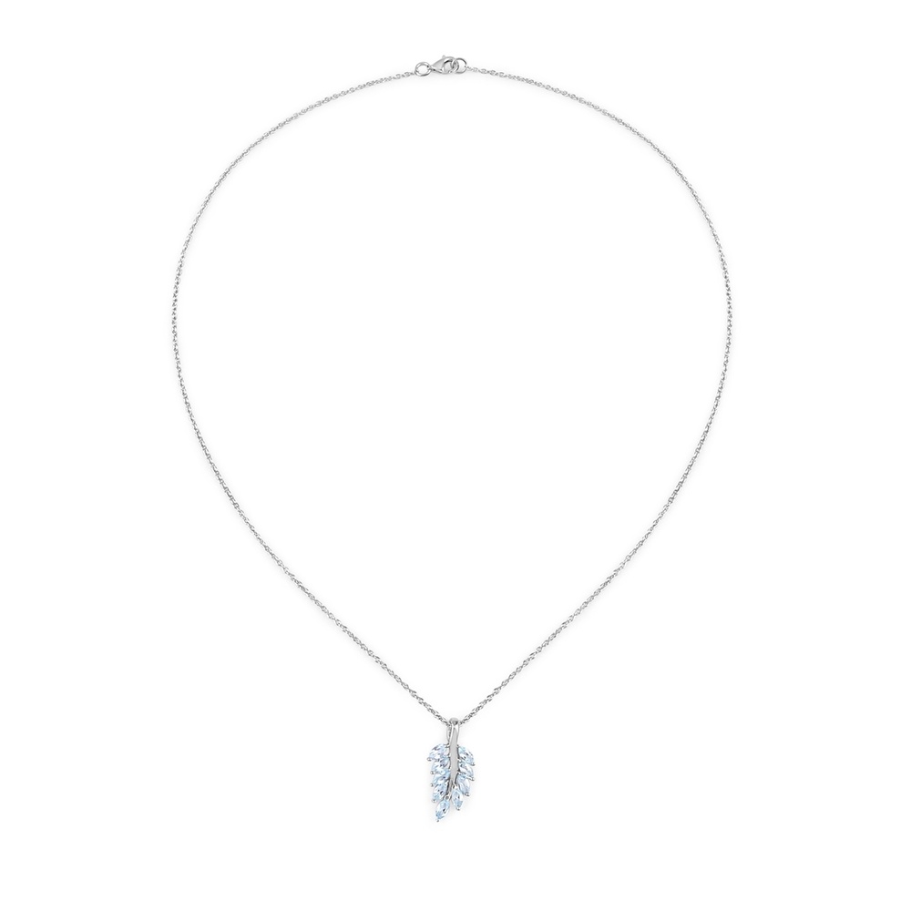 Rafaela Donata Chaîne Floral Argent sterling Topaz bleu en Argent Bijoux