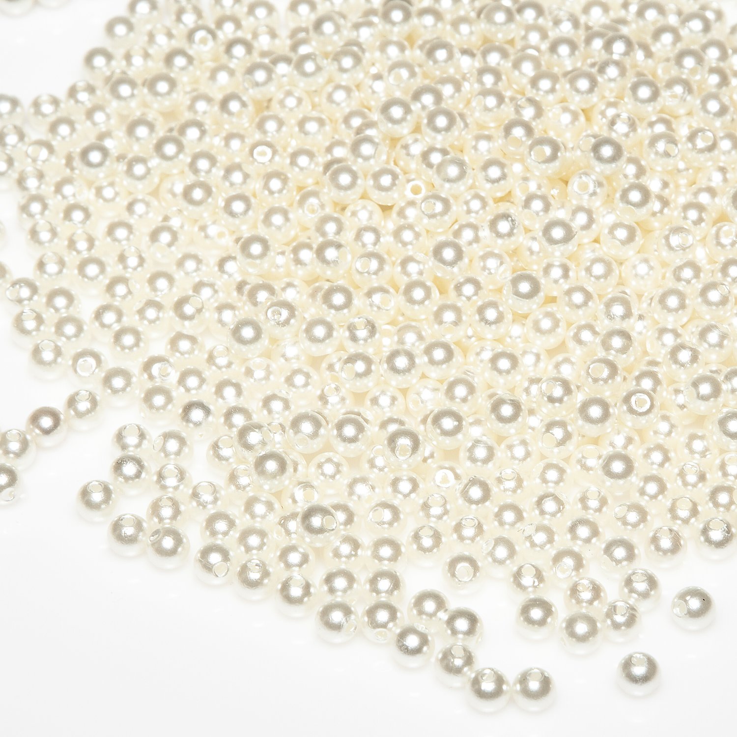 Perlen, perlmutt, 6 mm Ø, 200 g