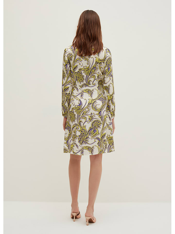STEFANEL Kleid in Weiß/ Gelb/ Lila günstig kaufen