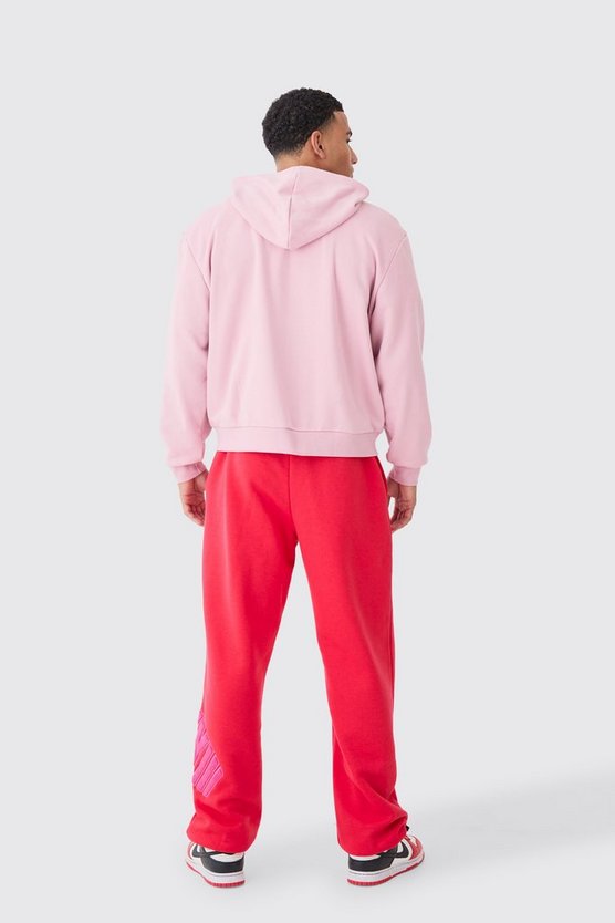 Oversize Jogginghose mit Borg-Applikation