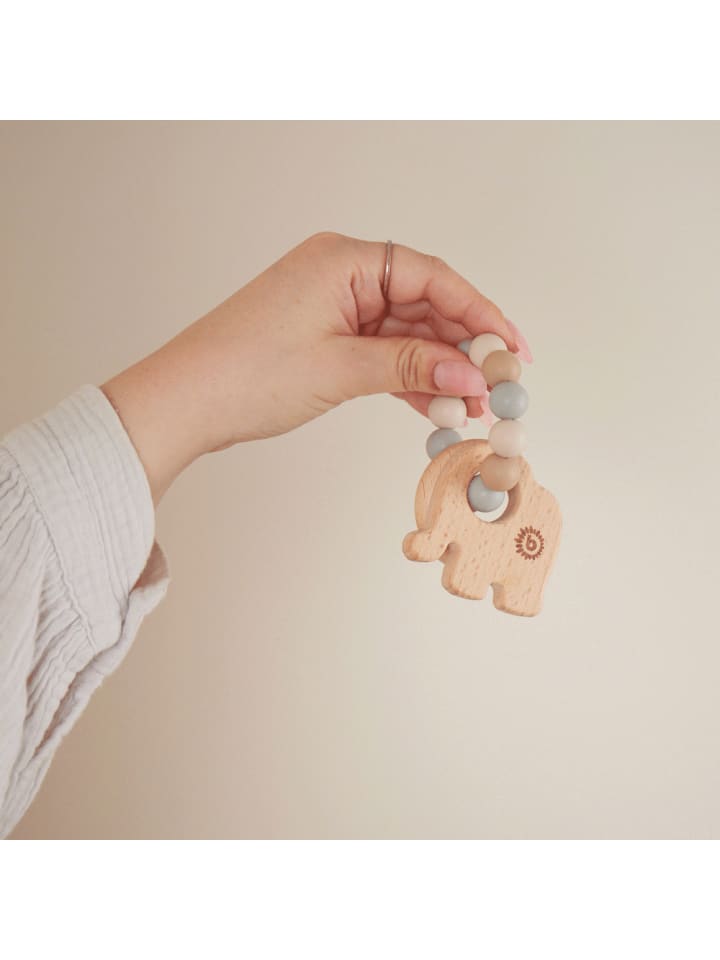 Bieco Spielwaren Greifling Holz Natur mit Silikon Elefant - ab Geburt in Beige günstig kaufen onesize
