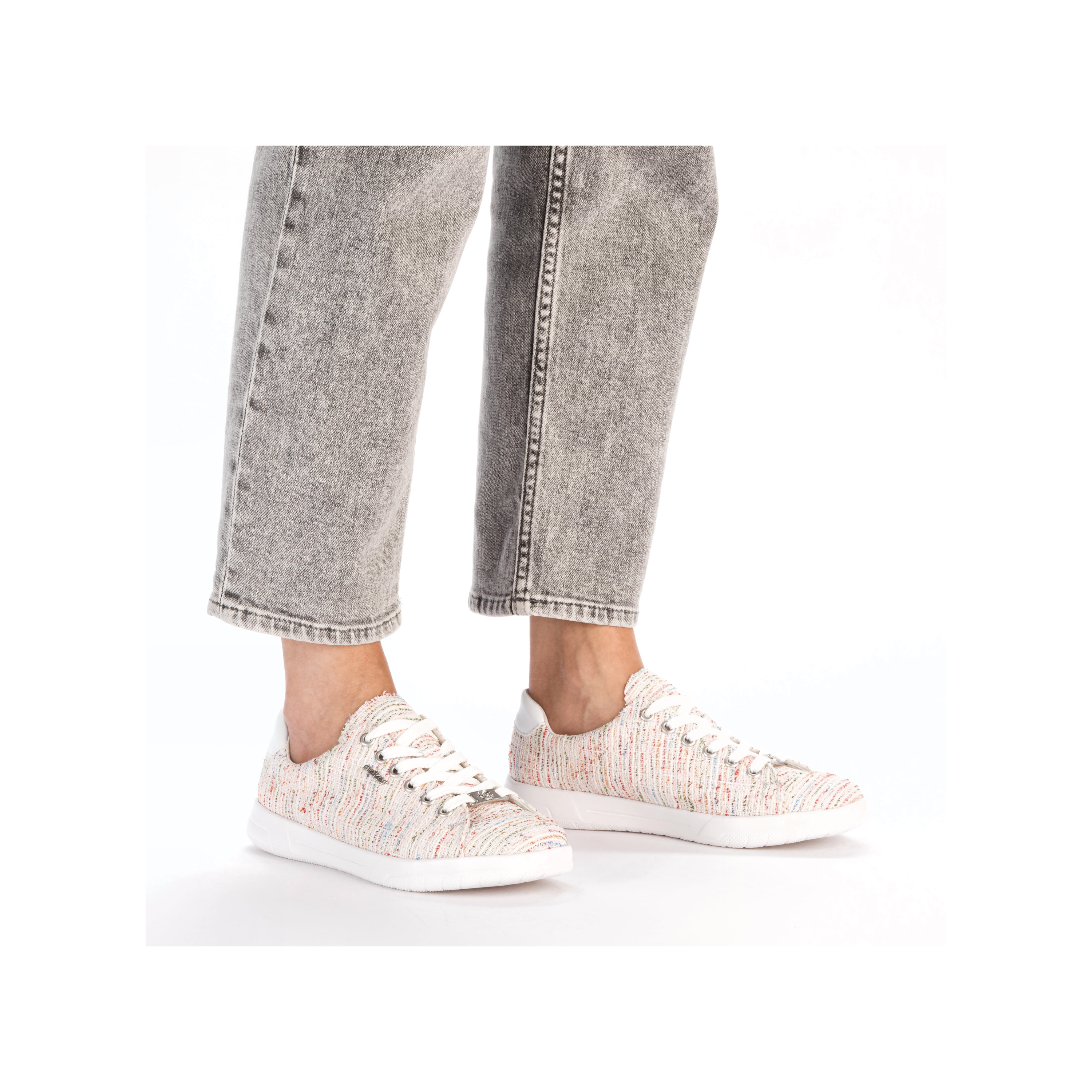 Rieker Damen Sneaker Low multi-reinweiss