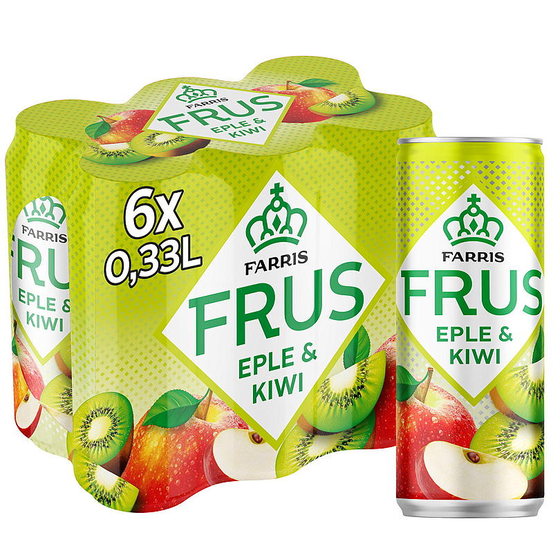 Farris Farris Frus 0,33 l boks 6-pk eple/kiwi