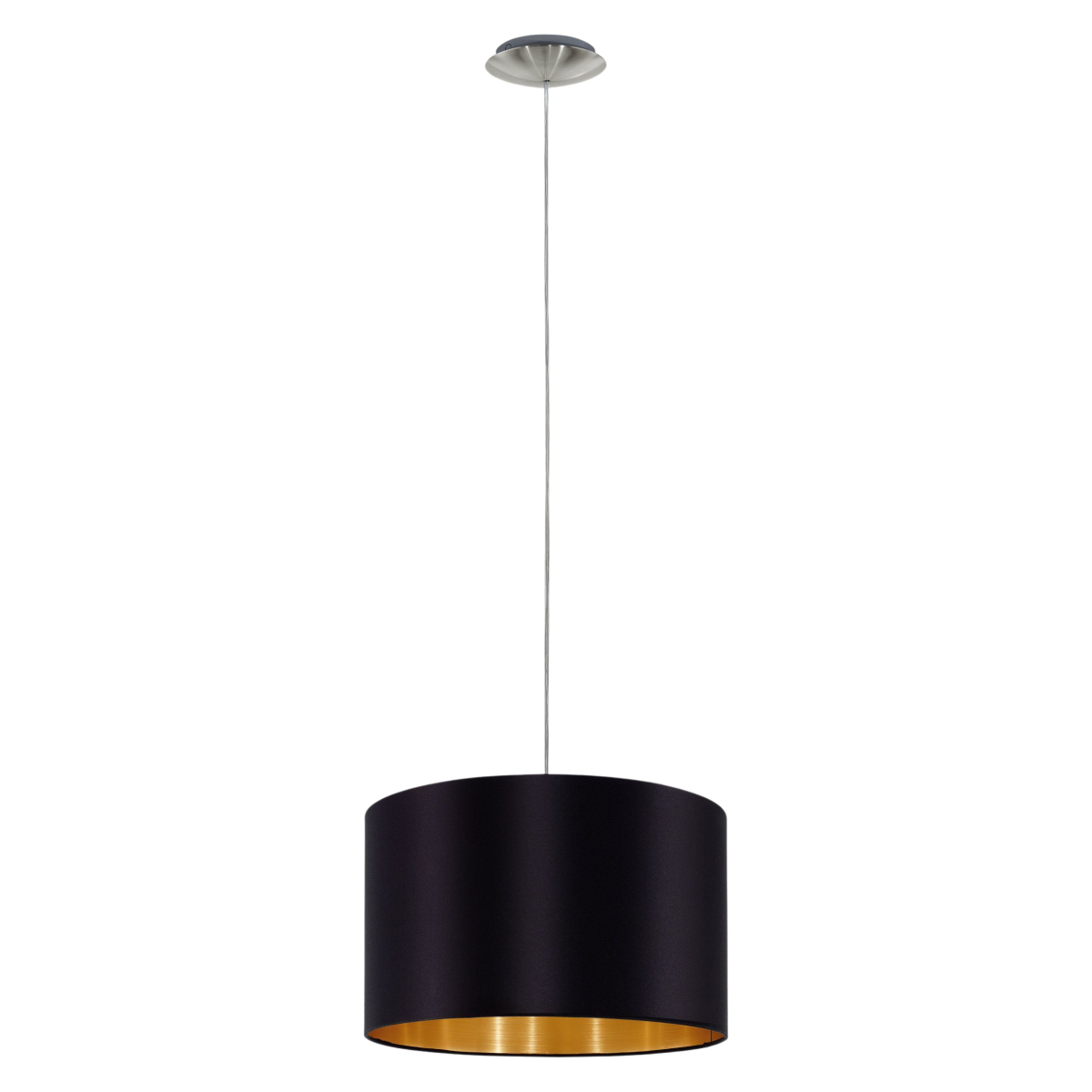 EGLO Pendelleuchte Maserlo Schwarz-Gold 38 cm