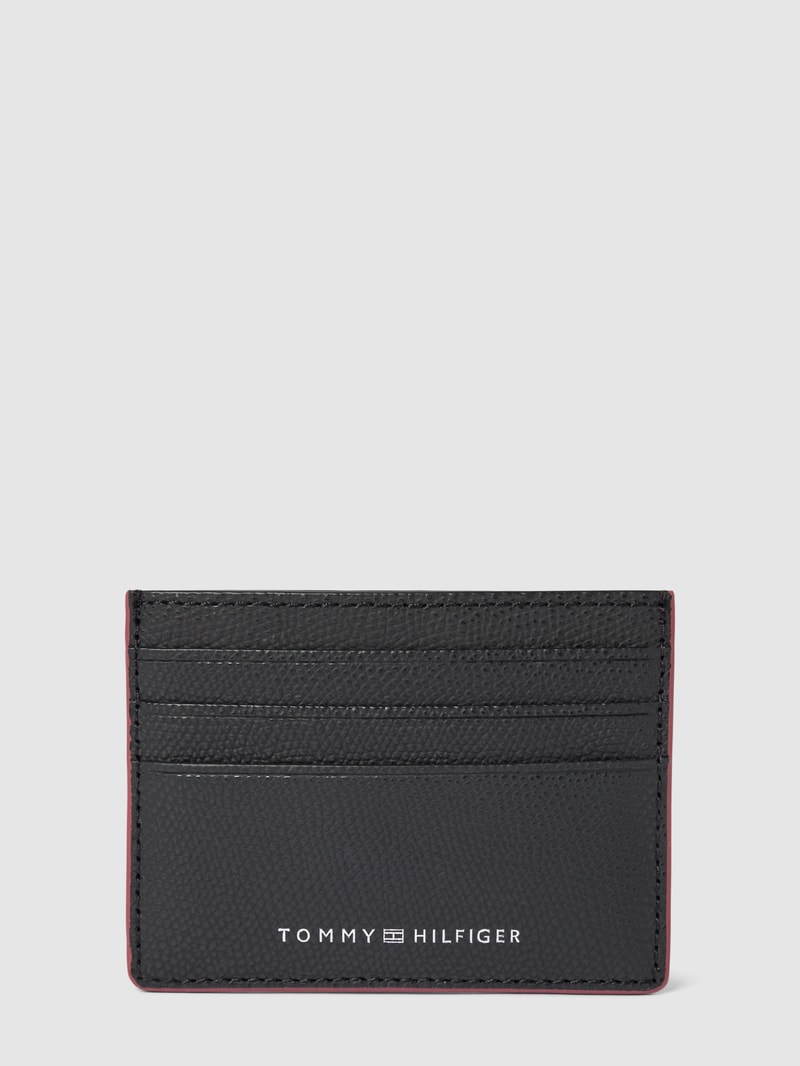 Kartenetui mit Label-Details Modell 'STRUC' in schwarz