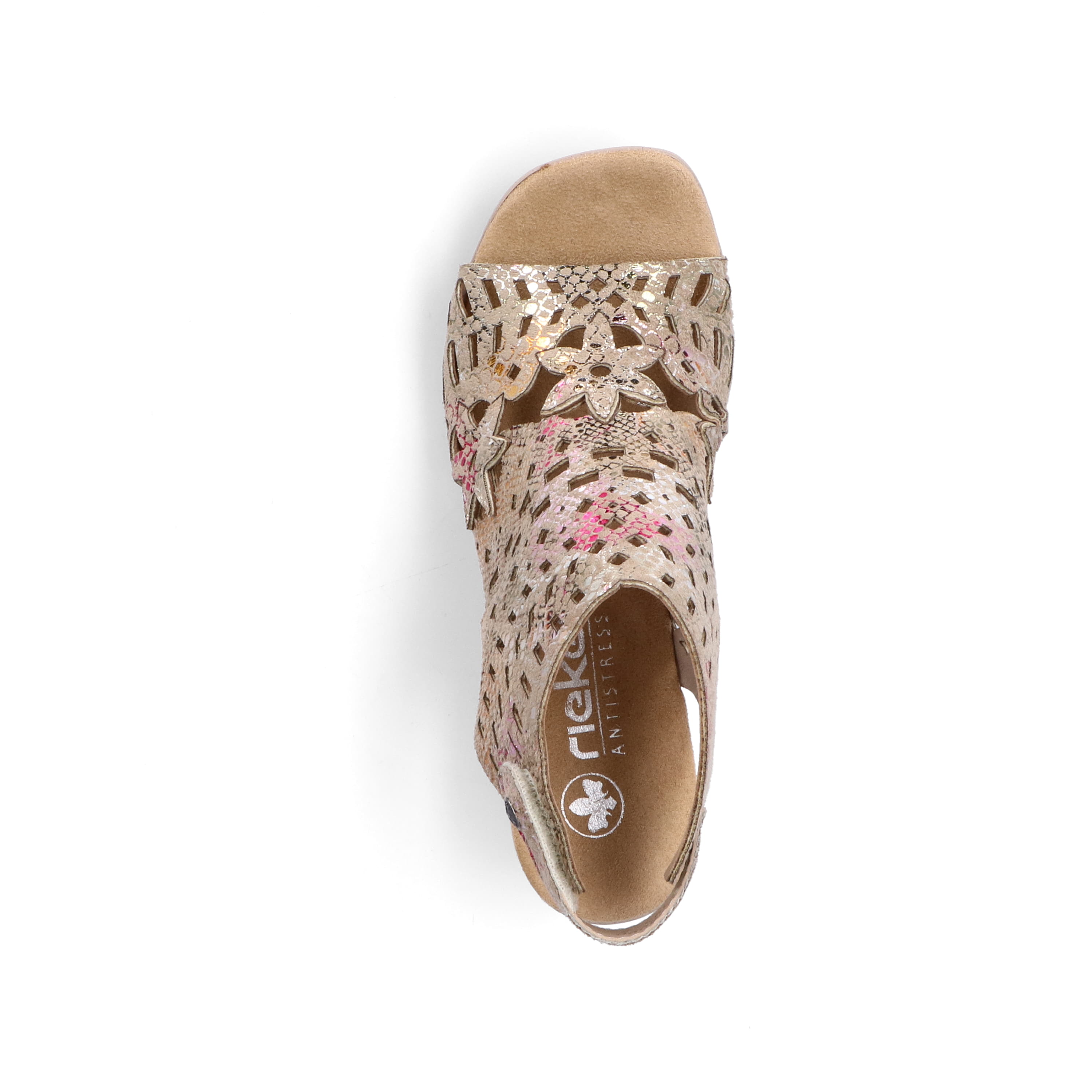 Rieker Damen Riemchensandaletten bronze-metallic