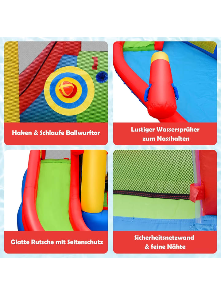 COSTWAY Hüpfburg mit Gebläse 426x378x226cm in Bunt günstig kaufen onesize