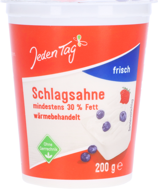 Jeden Tag Frische Schlagsahne 30%