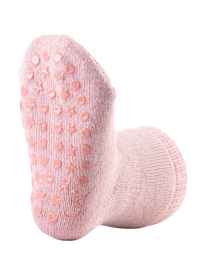 Sterntaler ABS Socken Wolle uni in rose günstig kaufen