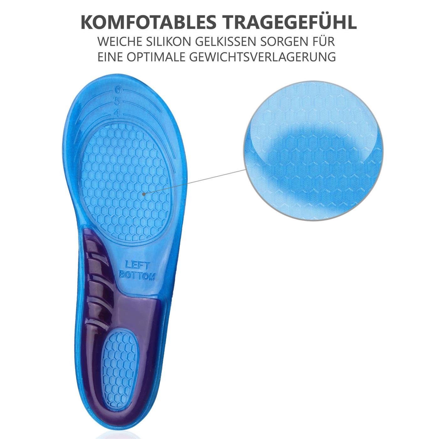 VERCO Einlegesohlen Schuh Sport Gel Einlage Größe 38 bis 42, gegen Fersensporn Orthopädische Einlage