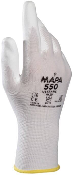 Mapa Professional Ultrane 550 Arbeitshandschuhe PP (Polypropylen) Large (L) Weiß