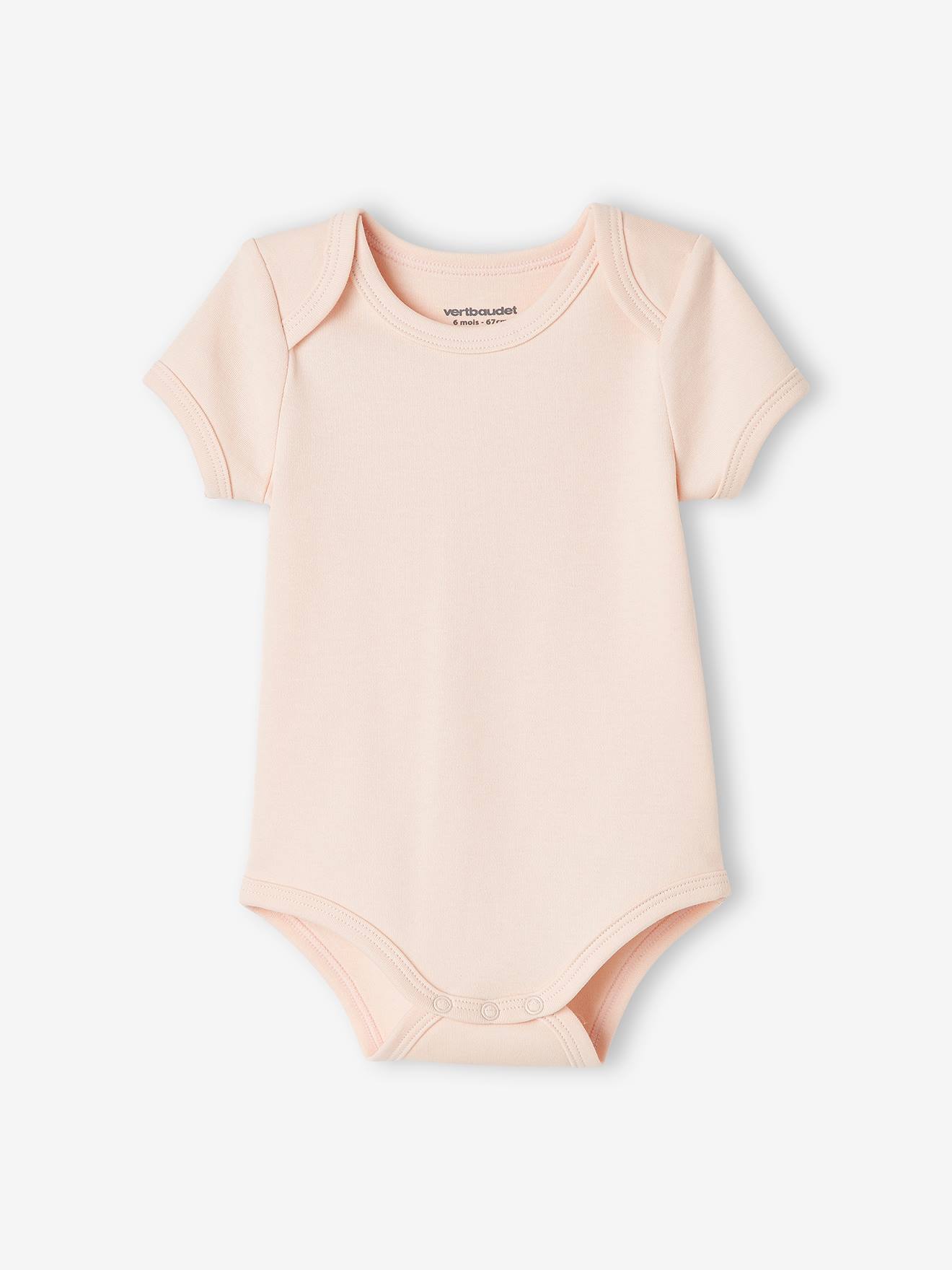 Lot de 7 bodies manches courtes ouverture US bébé BASICS lot bleu