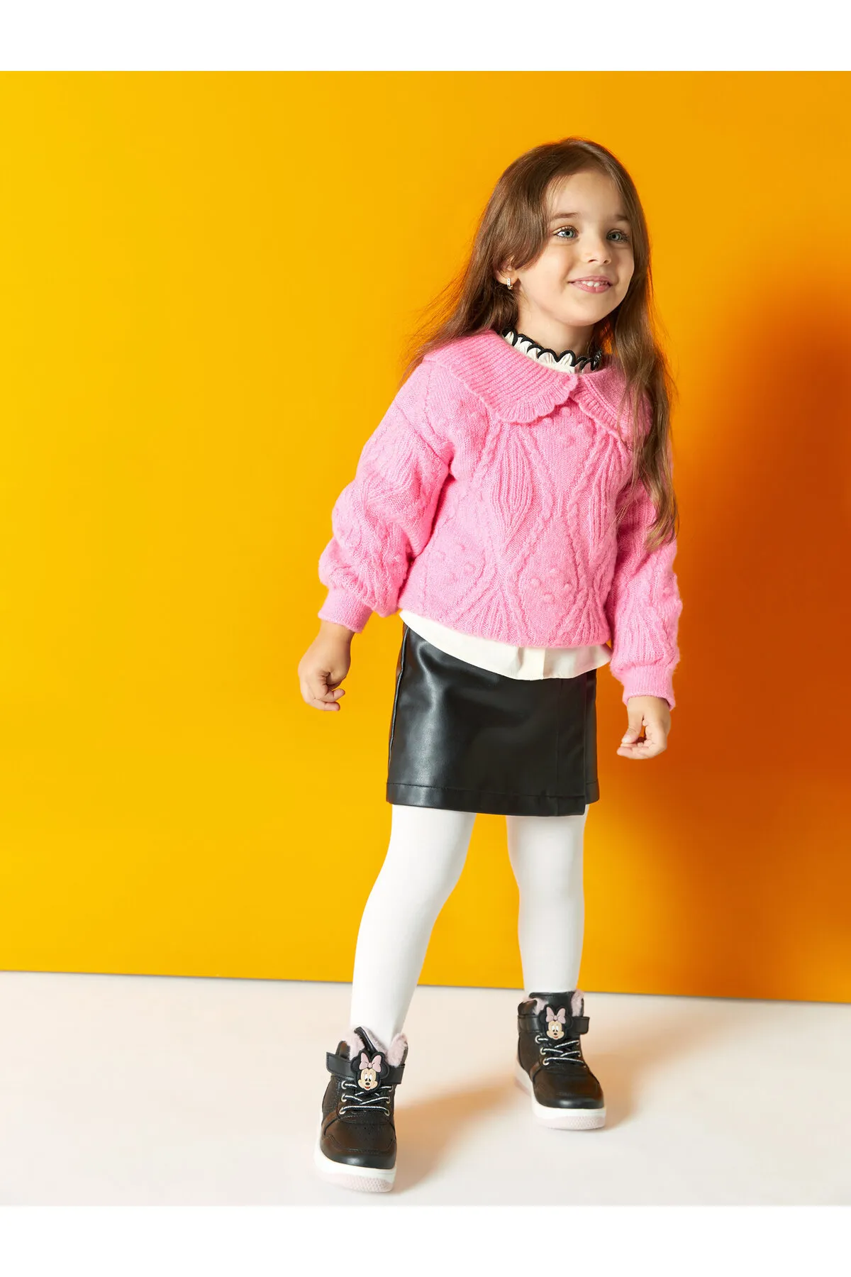 LC Waikiki  Baby-Shorts, Rock und Strumpfhose in Lederoptik mit elastischem Bund, 2-teilig