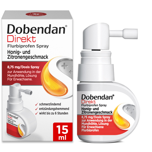 DOBENDAN Direkt Flurbiprofen Spray Honig & Zitrone  15 ml  Spray