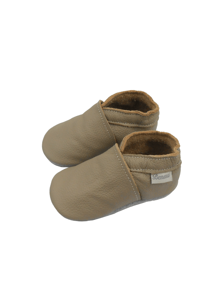 Yalion Leder-Krabbelschuhe in Hellbraun günstig kaufen