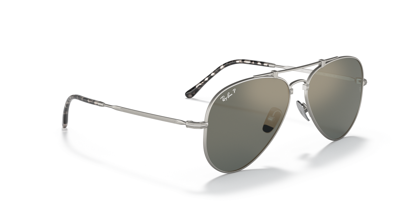 AVIATOR TITANIUM - Argintiu Mat Albastru