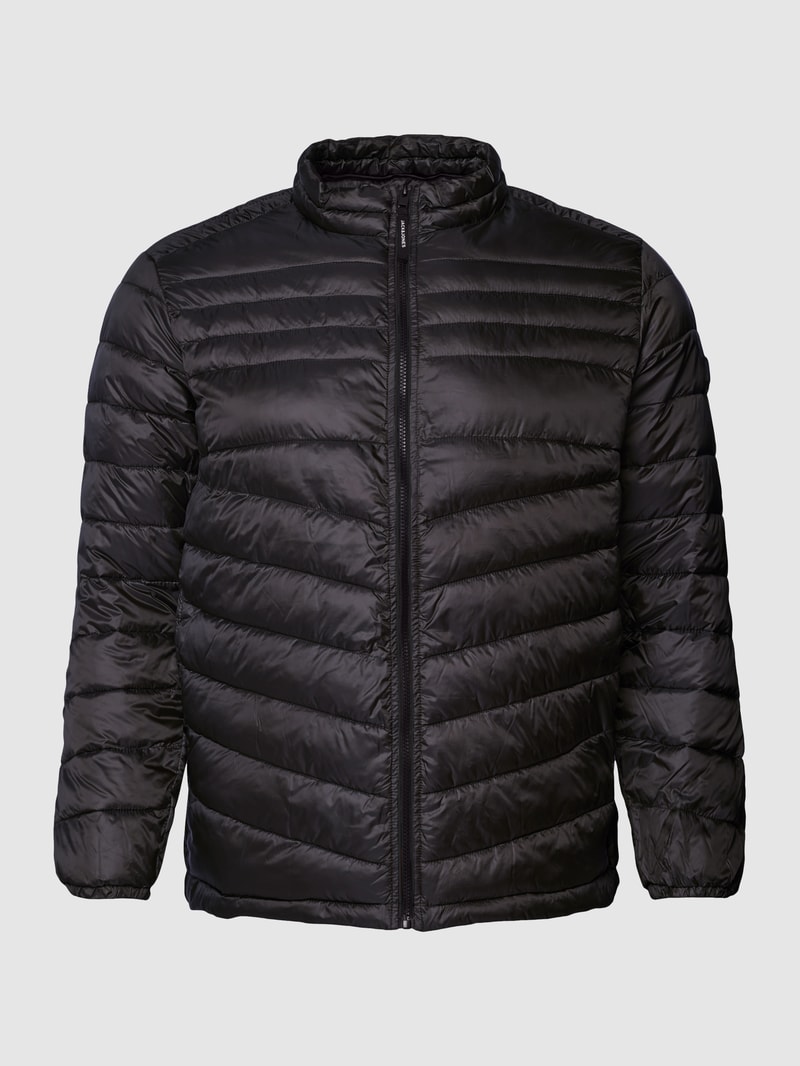 PLUS SIZE Steppjacke mit Eingrifftaschen Modell 'HERO' in schwarz