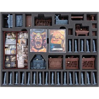 7-teiliges Feldherr Schaumstoff-Set + Tokenhalter für HeroQuest (2021) - HeroQuest (2021) Grundspiel + Die Bastion Kellars Keep + Die Rückkehr des Hexen-Lords