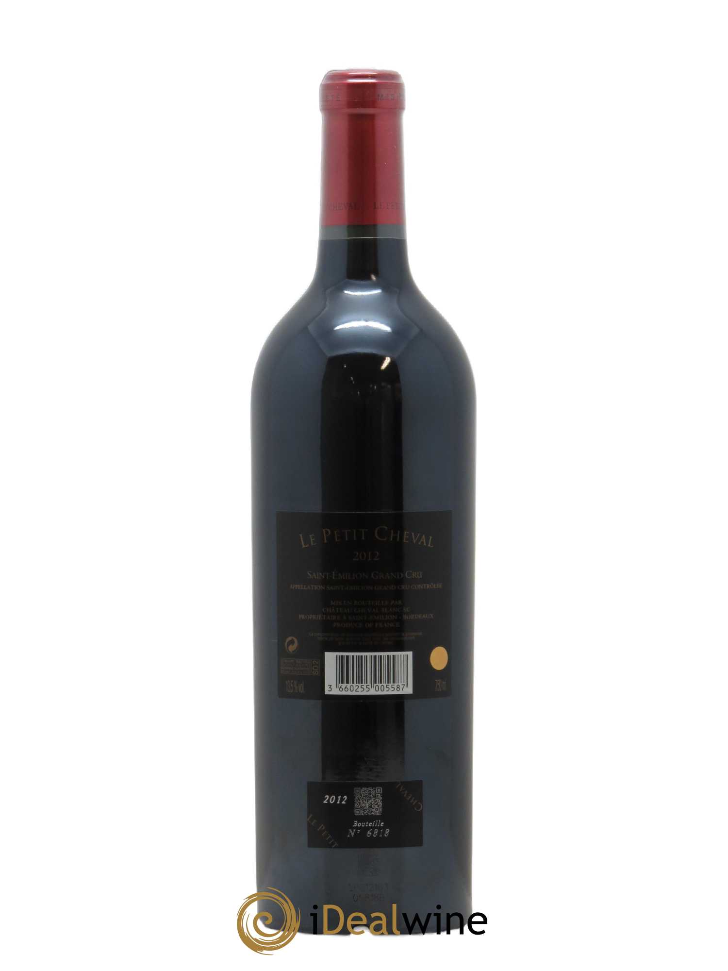 Le Petit Cheval Second Vin (CBO à partir de 6 bts) 2012 - Lot de 1 Bouteille