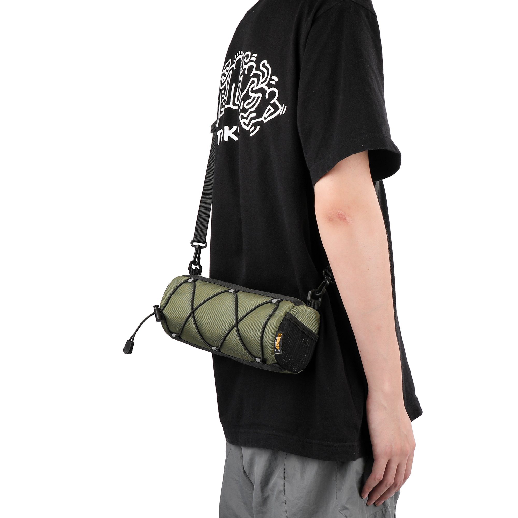 rhinowalk Fahrradtasche RK9103 (Lenkertasche Robustes Netz aus 900D Polyester, 1-tlg., Crossbody Tasche), 12 Farben auswählbar, mit Schultergurt 2,4L