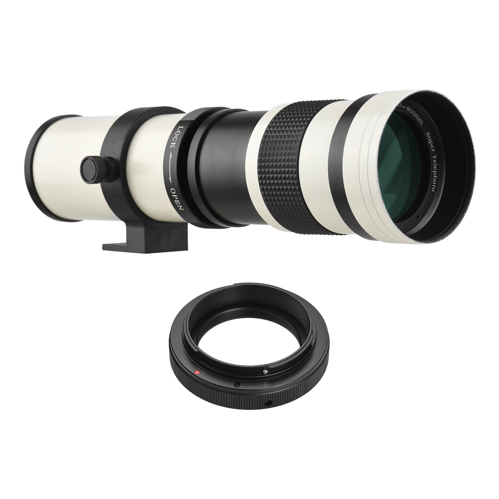 Andoer MF Super Tele-Zoomobjektiv F / 8.3-16 420-800 mm T-Halterung Zoomobjektiv