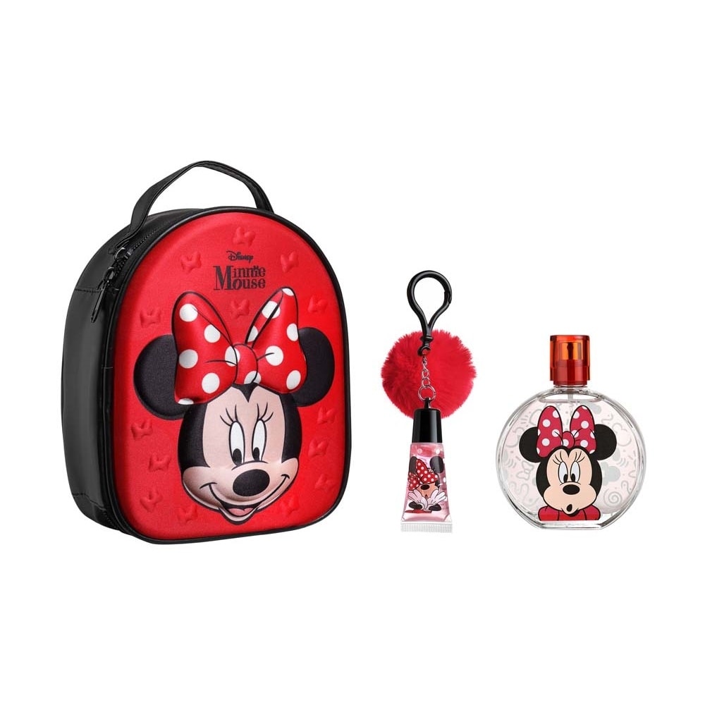 Disney Minnie Sac 3D EDT 100 ml + Brillant à lè vres Coffret Eau de Toilette