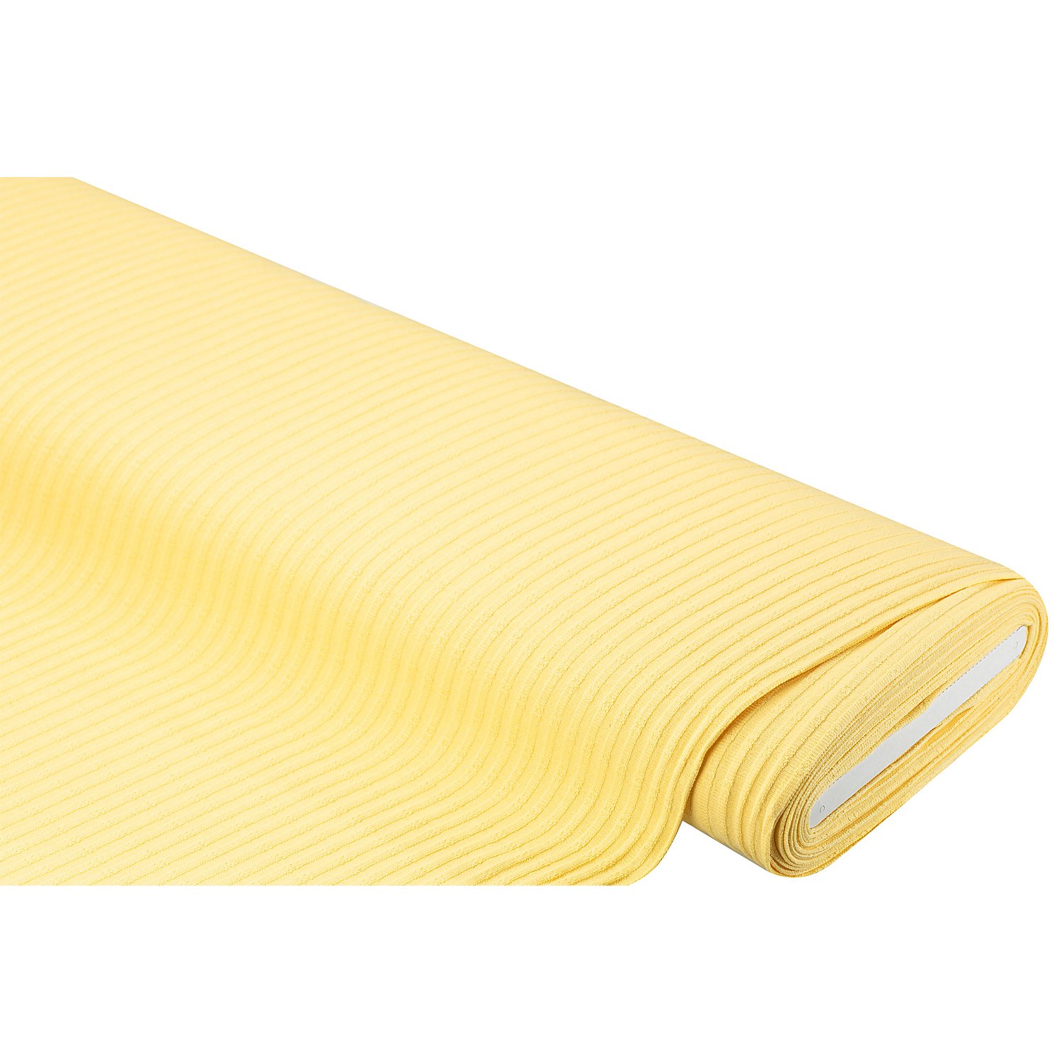 Rippjersey breit gerippt, zartgelb