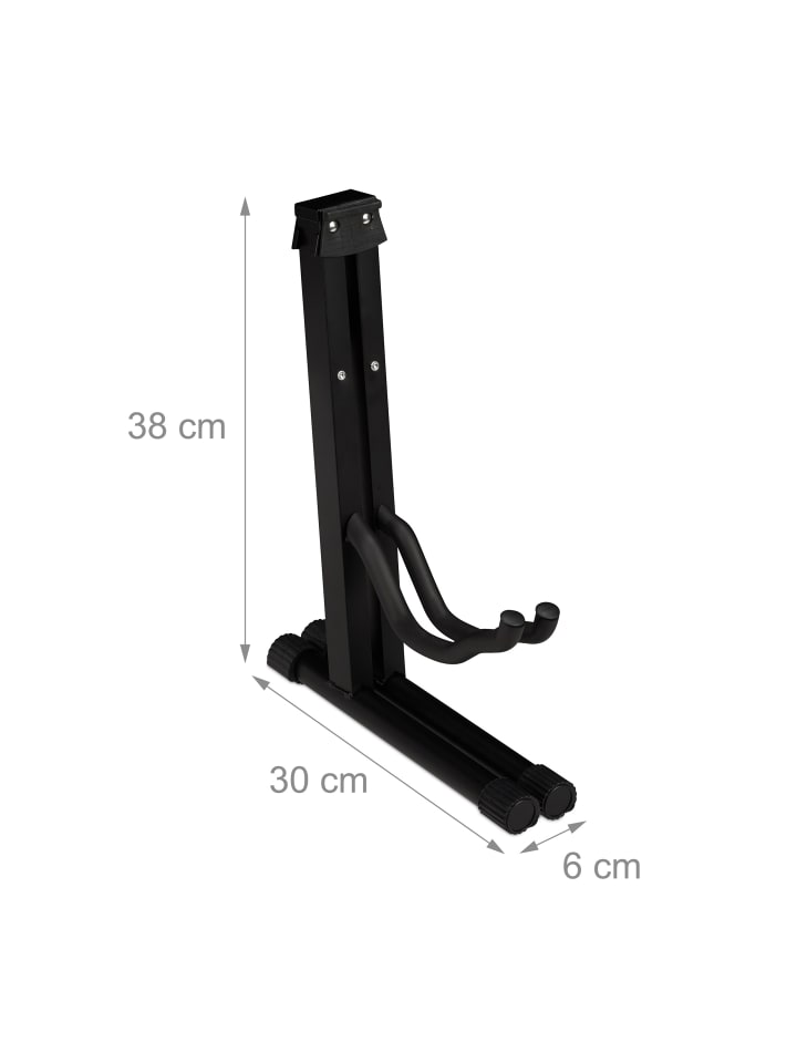 relaxdays Gitarrenständer in Schwarz - (B)29 x (H)37 x (T)30 cm günstig kaufen onesize