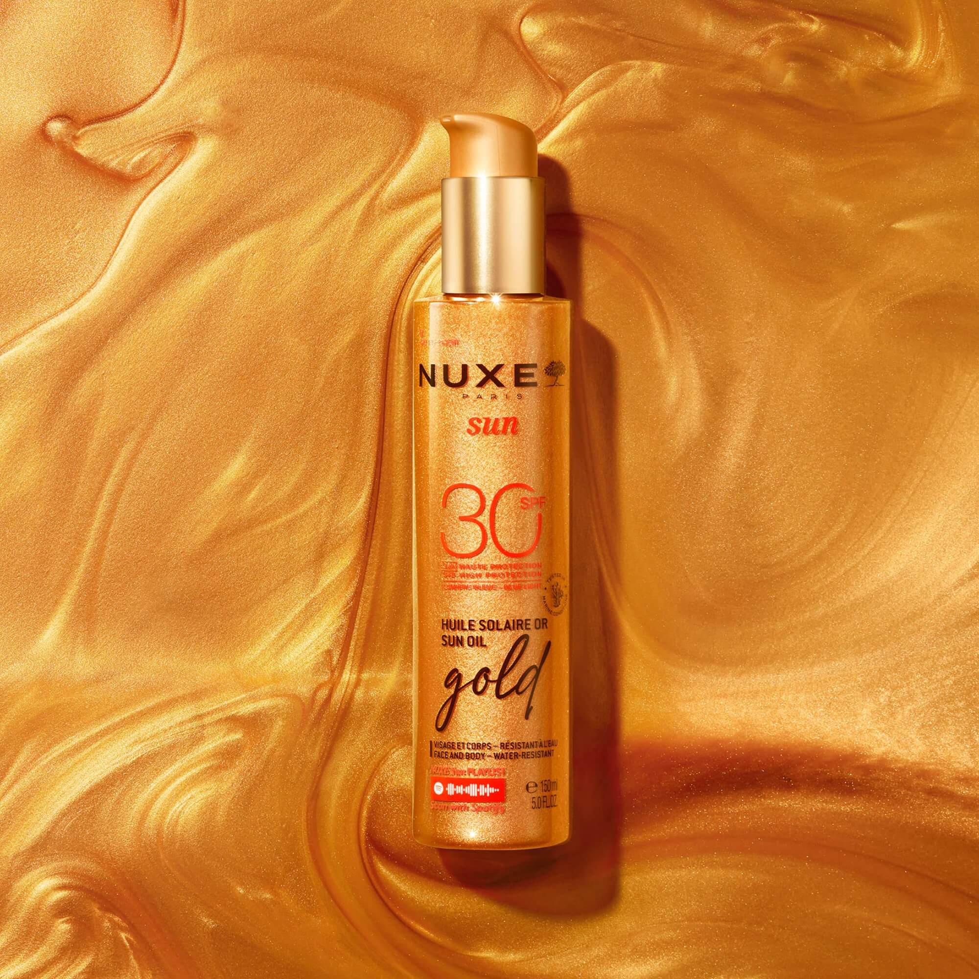 Aceite solar Sun Golden SPF30 - Aceite solar corporal de alta protección, aceite solar facial de alta protección.
