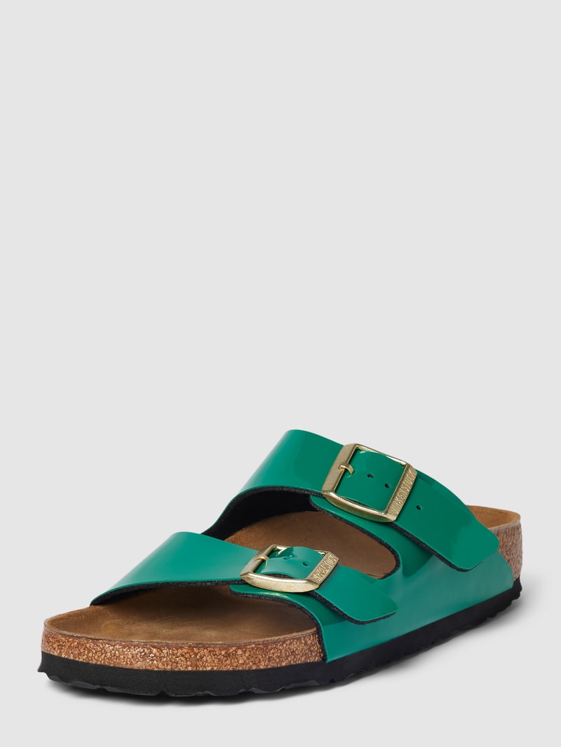 Slides aus echtem Leder Modell 'Arizona' in grün
