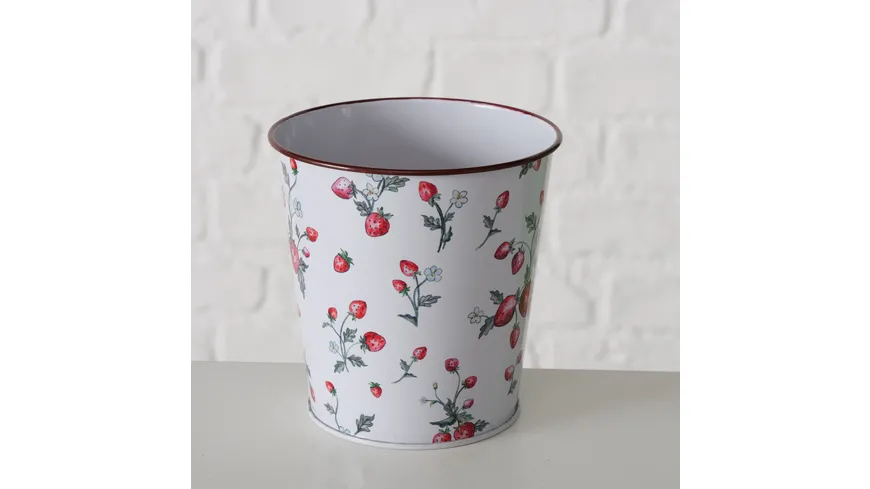 Boltze Pflanztopf Emily 4-tlg. grün, rot, weiß