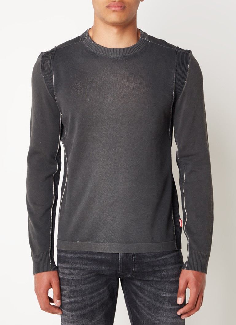 Diesel K-denim fine-knit stretch pullover