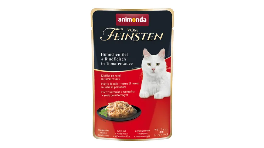 ANIMONDA Katzennassfutter vom Feinsten mit Hühnchenfilet & Rindfleisch in Tomatensauce 50 g