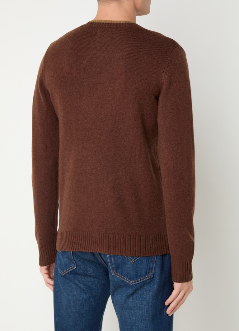 Pulover Levi's din amestec de lână fin tricotat cu logo brodat