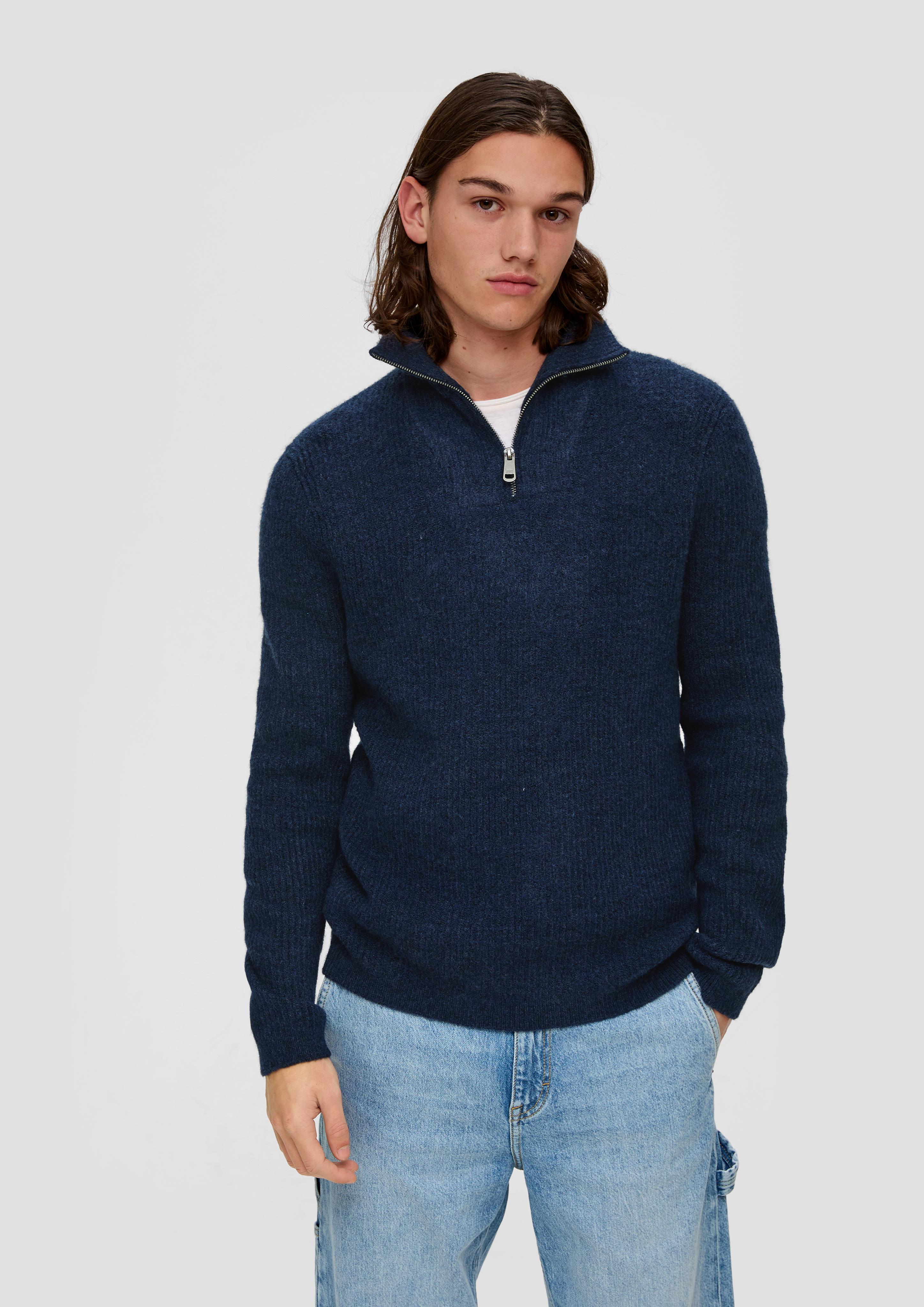 Strickpullover mit Reißverschluss  2151767-58W0