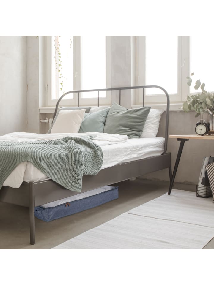 relaxdays 3 x Unterbettkommode in Grau/ Transparent - (B)100 x (H)14 x (T)45 cm günstig kaufen onesize