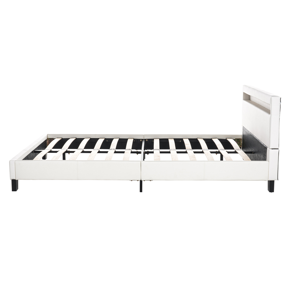 Home Deluxe LED Bett ASTRO 140 x 200 Weiß