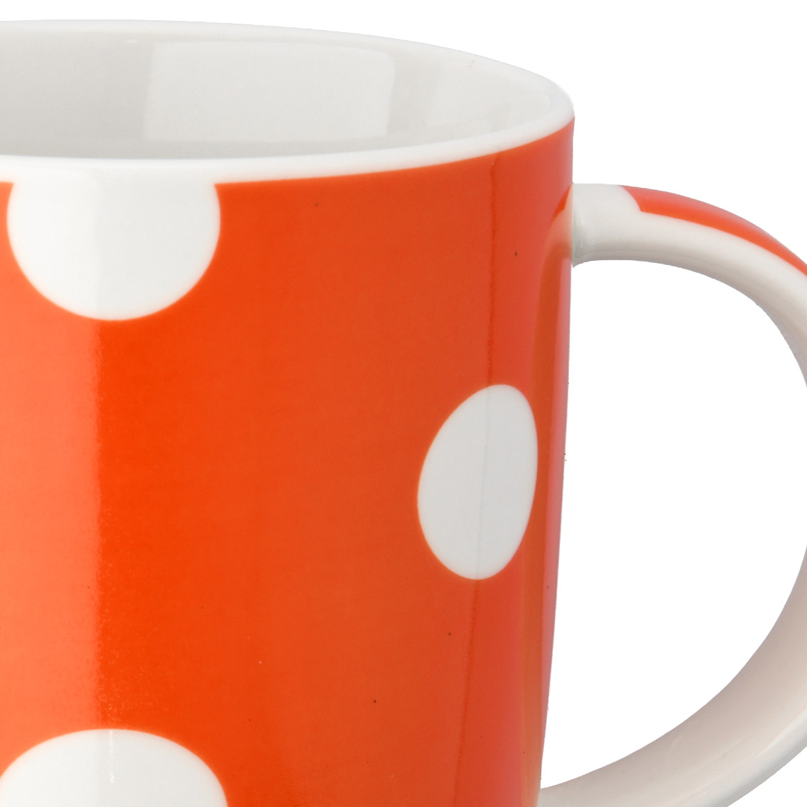 Tasse mit weißen Punkten