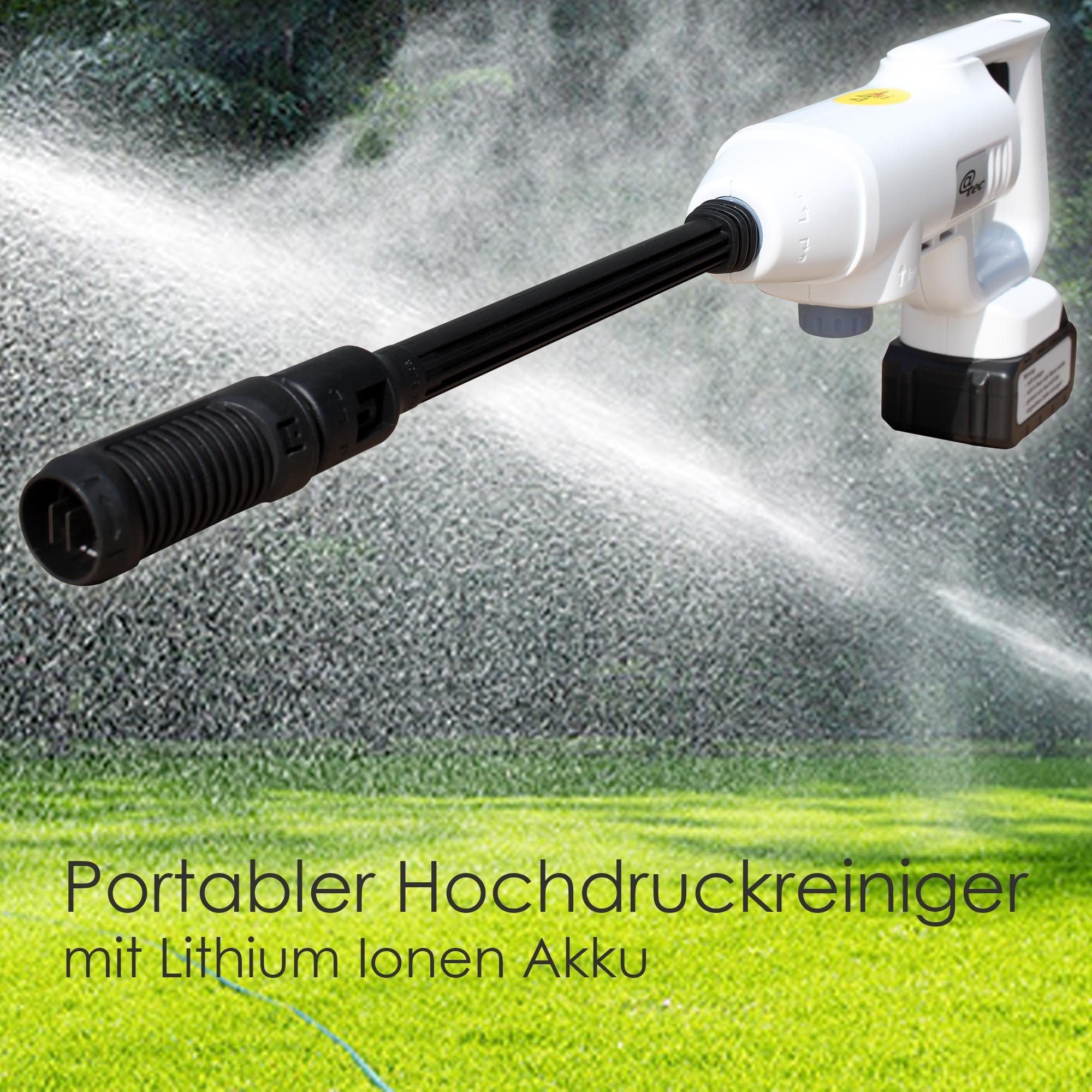 @tec Akku-Hochdruckreiniger Akku Druckreiniger arcotec 74 Wh, 4000 mA, Druck max: 22 bar, mit Akku und Ladegerät, Druck max: 22,00 bar, Fördermenge max: 4,50 l/h