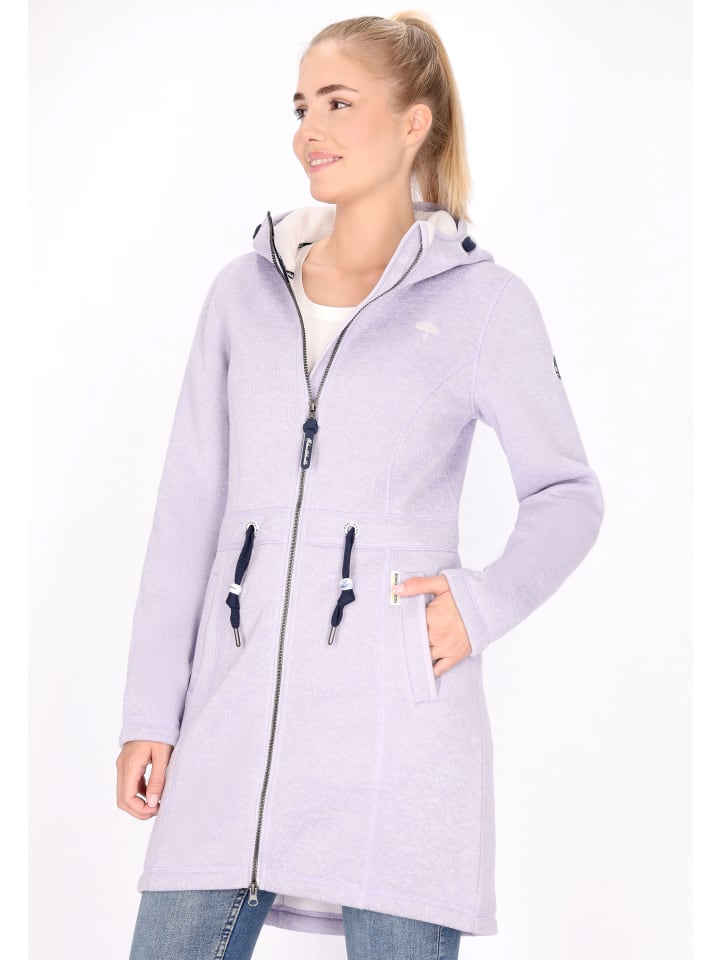 Schmuddelwedda Strickfleecemantel in Grauviolett Melange günstig kaufen