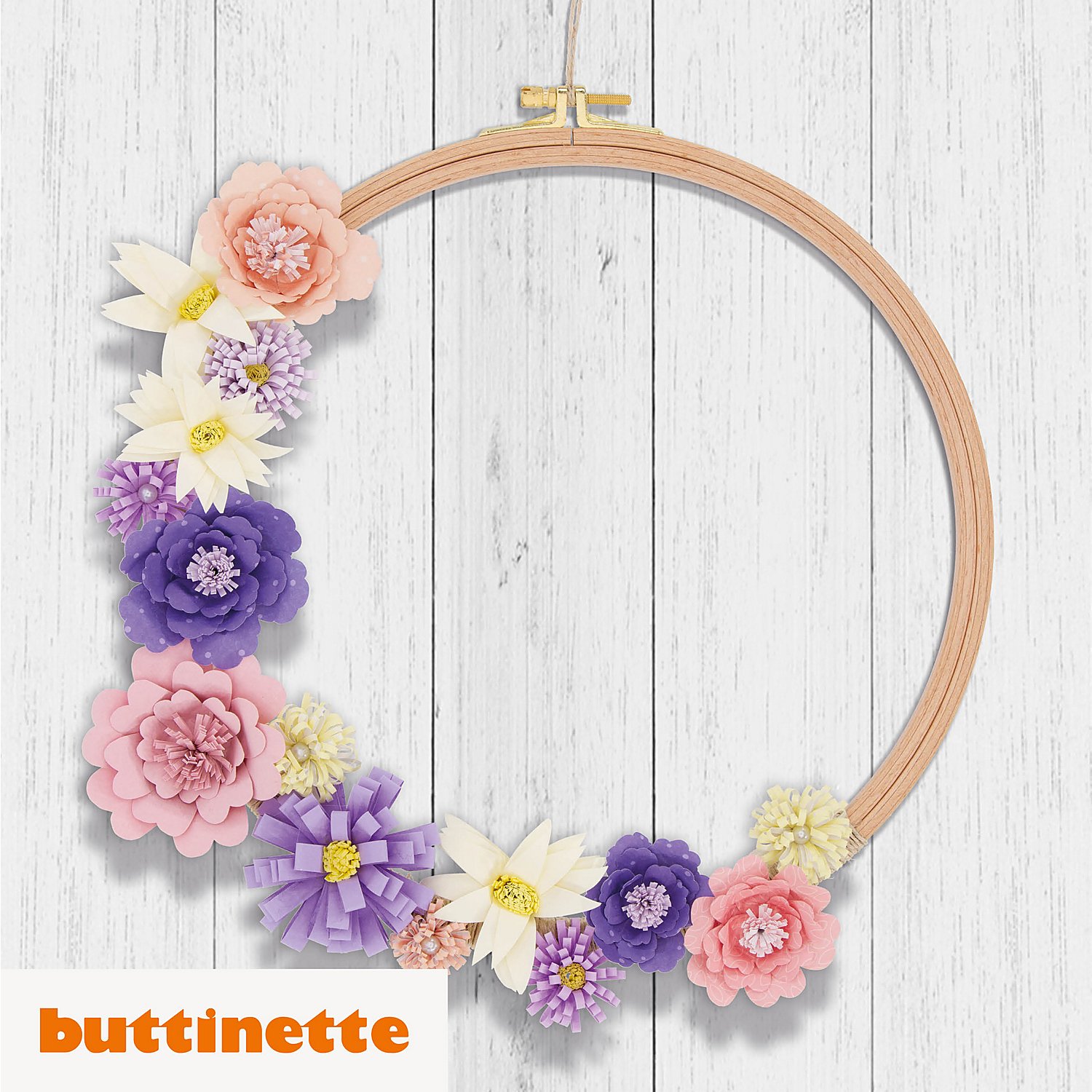 Bastelanleitung – Papierblumenkranz