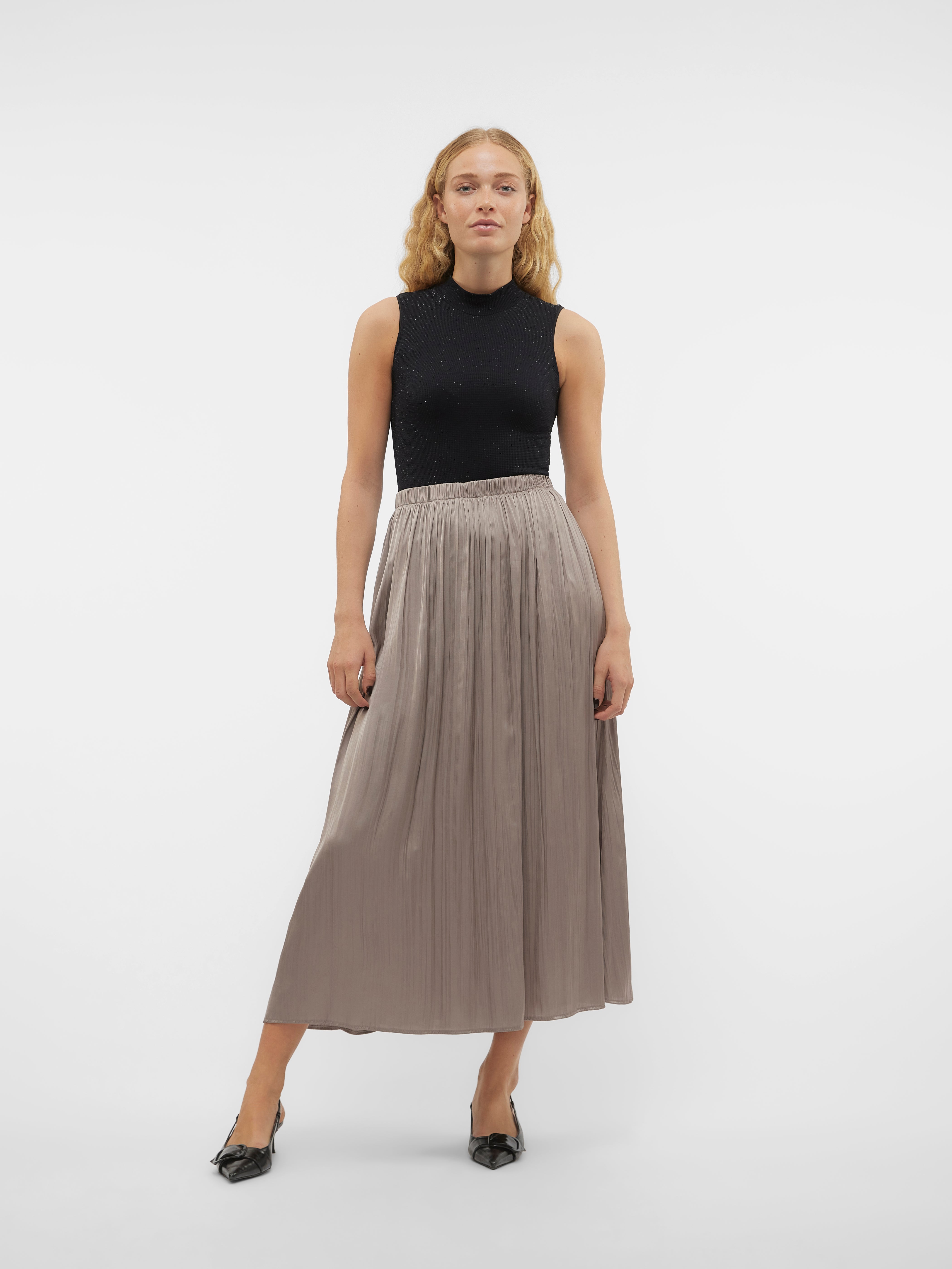 VMBETTI Hohe Taille Langer Rock