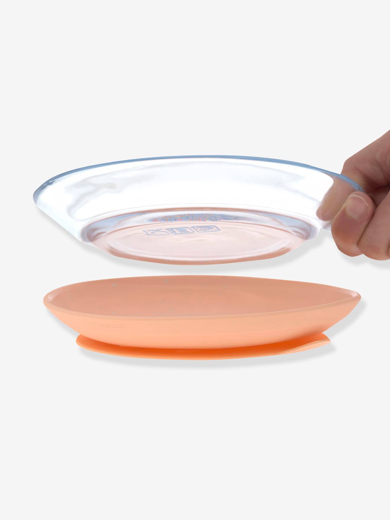 Coffret repas LÄSSIG Glass en verre et silicone apricot
