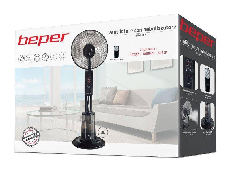 beper Standventilator mit Vernebler Sprühnebel 45 cm