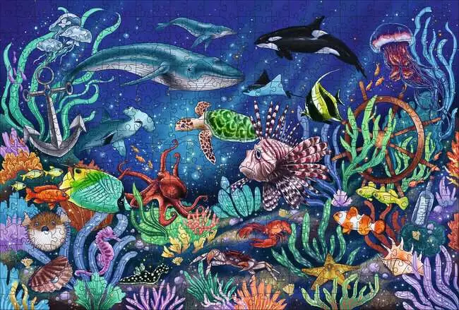 Puzzle 500 Teile - Unten im Meer