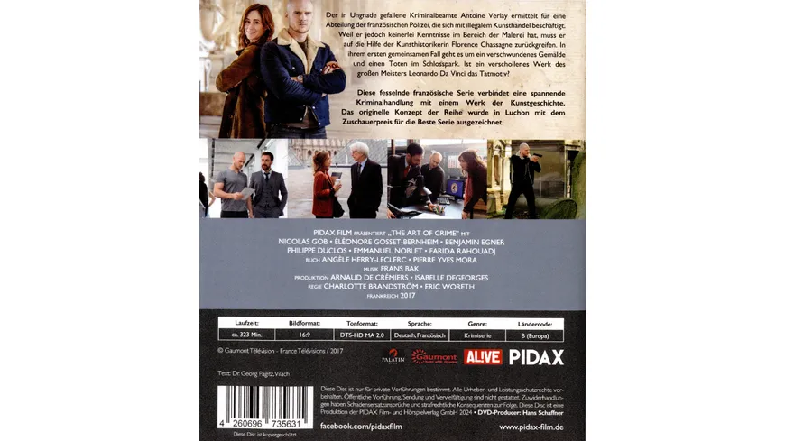 The Art of Crime, Staffel 1 / Die ersten 6 Folgen der preisgekrönten Krimiserie