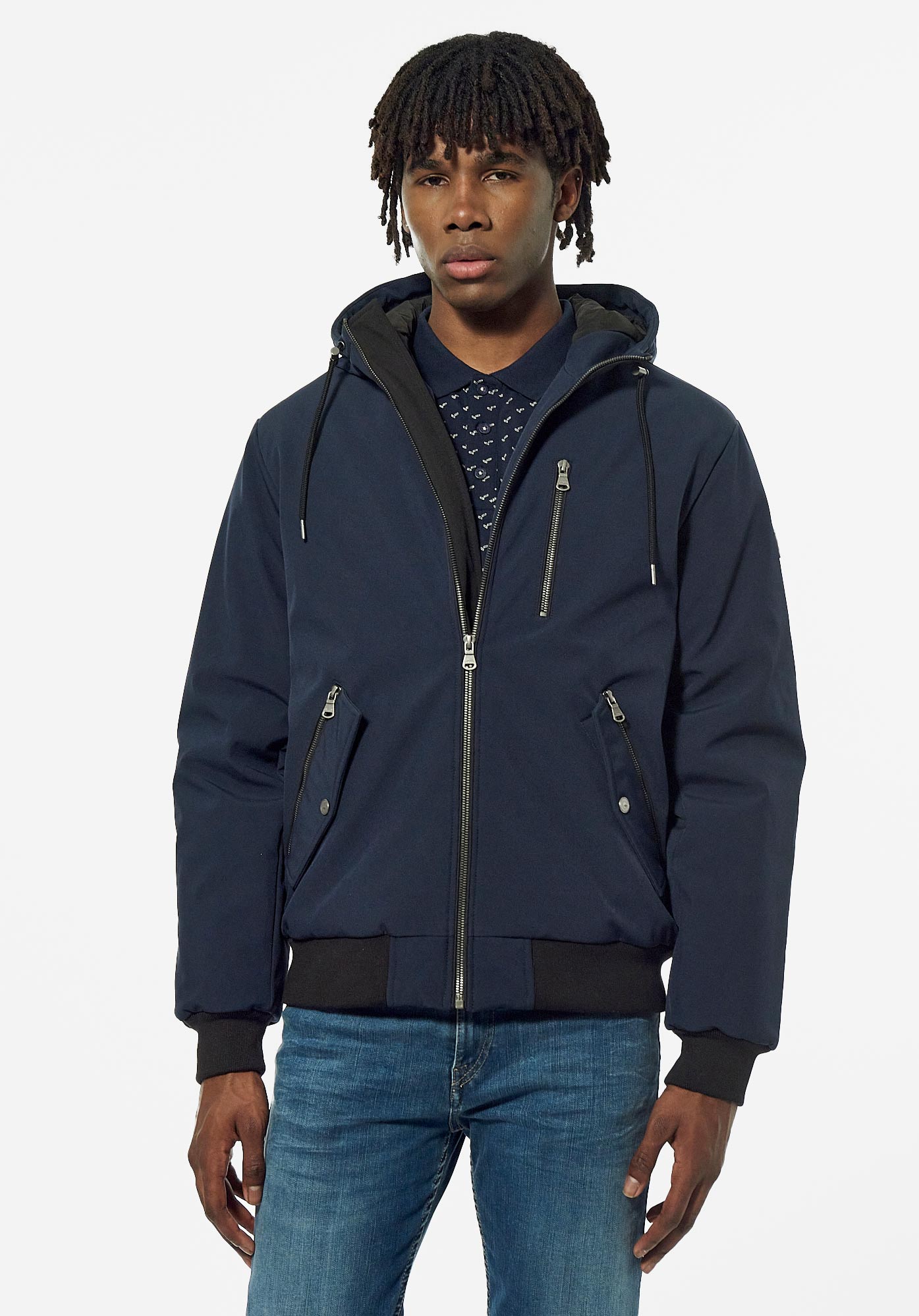 SPIKE  Blouson bleu Homme