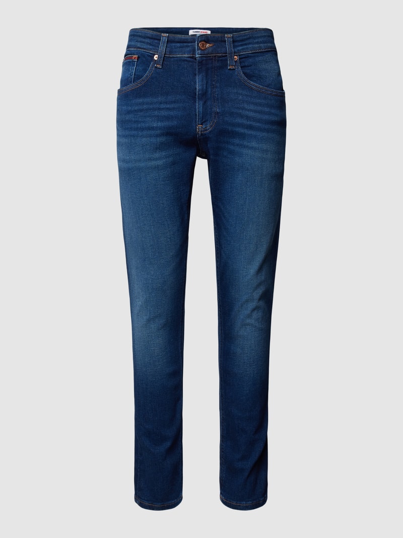Slim Fit Jeans im 5-Pocket-Design Modell 'AUSTIN' in dunkelblau